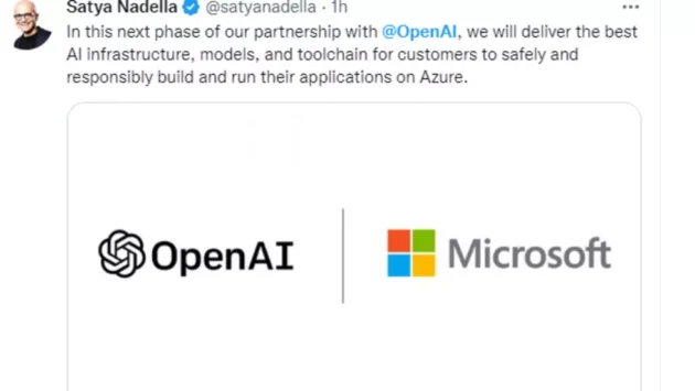 ChatGPTの背後にあるOpenAIのマイクロソフトの公式および多数派パートナー