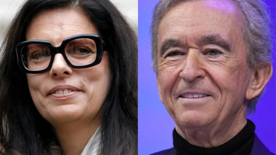 高級グループL'Oréalの相続人であるFrançoise Bettencourt-Meyersと、LVMHグループの社長兼CEOであるBernard Arnault。2023年の年次フォーブスランキングによると、彼らは世界で最も裕福な男性と女性です。AFP - フランソワ・ギロ、エリック・ピアモント