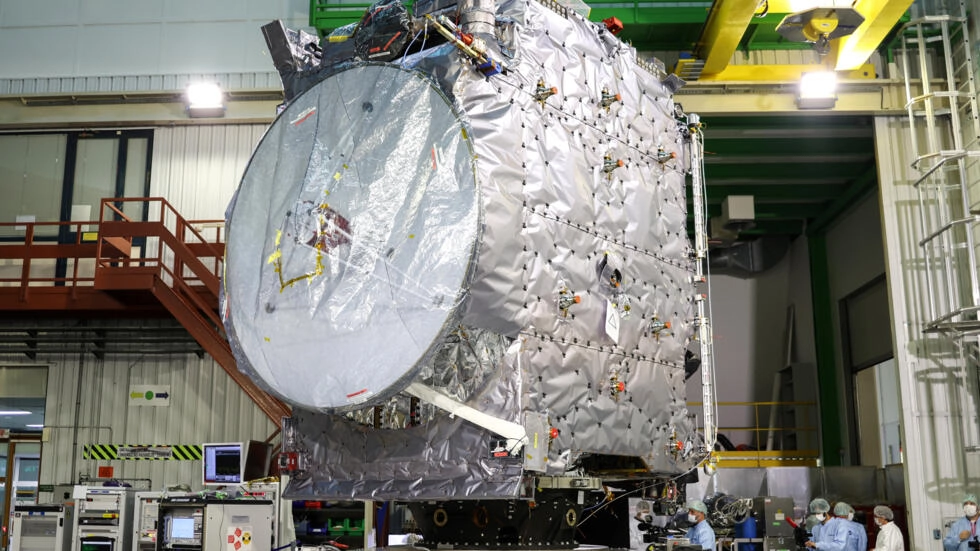 欧州宇宙機関(ESA)のジュースプローブは、2023年1月20日にフランス南西部のトゥールーズでメディアに発表されます。© AFP/チャーリー・トリバロー