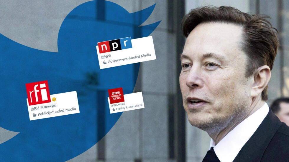 ツイッターでの公共サービスメディアの新しいラベリングは、疑問と論争を引き起こします。© RFI / FMMグラフィックスタジオ