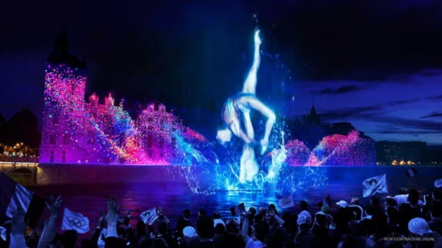 川を渡してください：パリ2024年パリオリンピックの開会式で輝くセーヌ川
