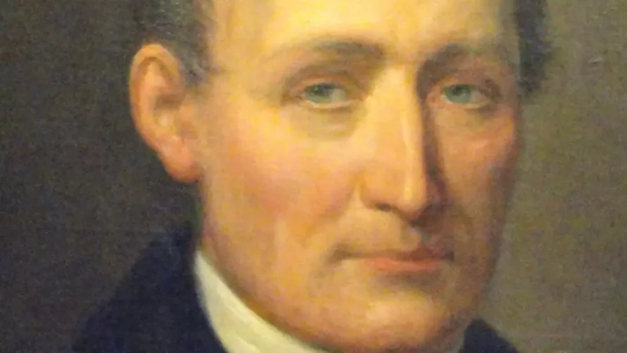 レオナルド・フランソワ・ベルジェ作、1854年制作のニセフォア・ニエプスの遺作肖像画は、現在、シャロン=シュル=ソーヌのニセフォア・ニエプス博物館で展示されています。© Daderot、パブリックドメイン、ウィキメディア・コモンズ経由