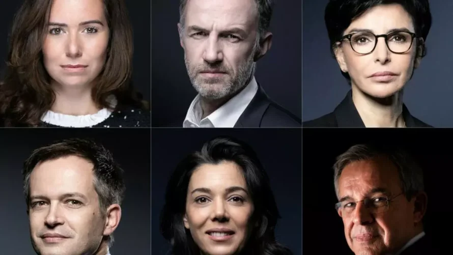 フランスの2026年地方選挙でパリ市長選に立候補する6名の候補者は、左から右へ順にサラ・クナフォ、エマニュエル・グレゴワール、ラシダ・ダティ、ピエール=イヴ・ブルナゼル、ソフィア・チキロウ、ティエリー・マリアーニです。© AFP - ジョエル・サゲット、マーティン・ビューロー